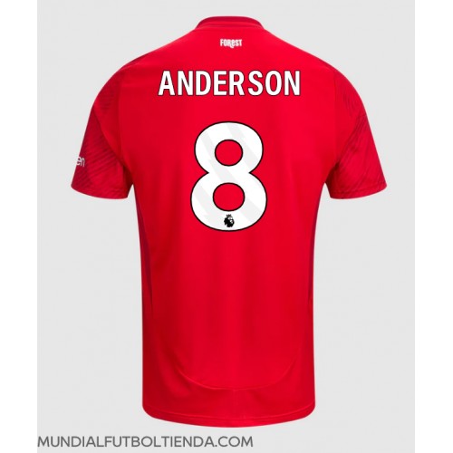 Camiseta Nottingham Forest Elliot Anderson #8 Primera Equipación Replica 2024-25 mangas cortas